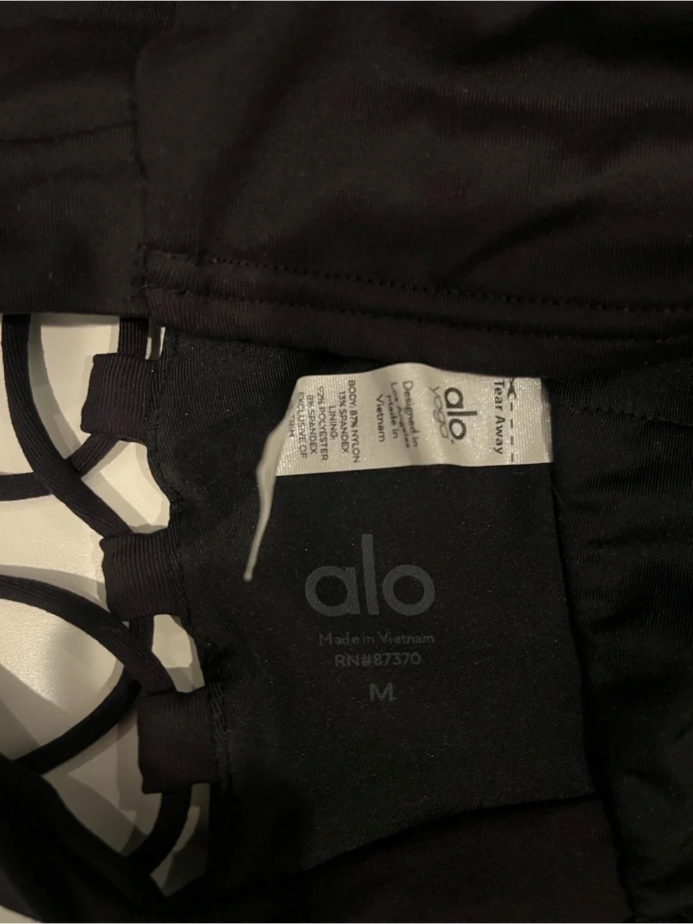 ALO Yoga Black Strappy Lace-Back Sports Bra